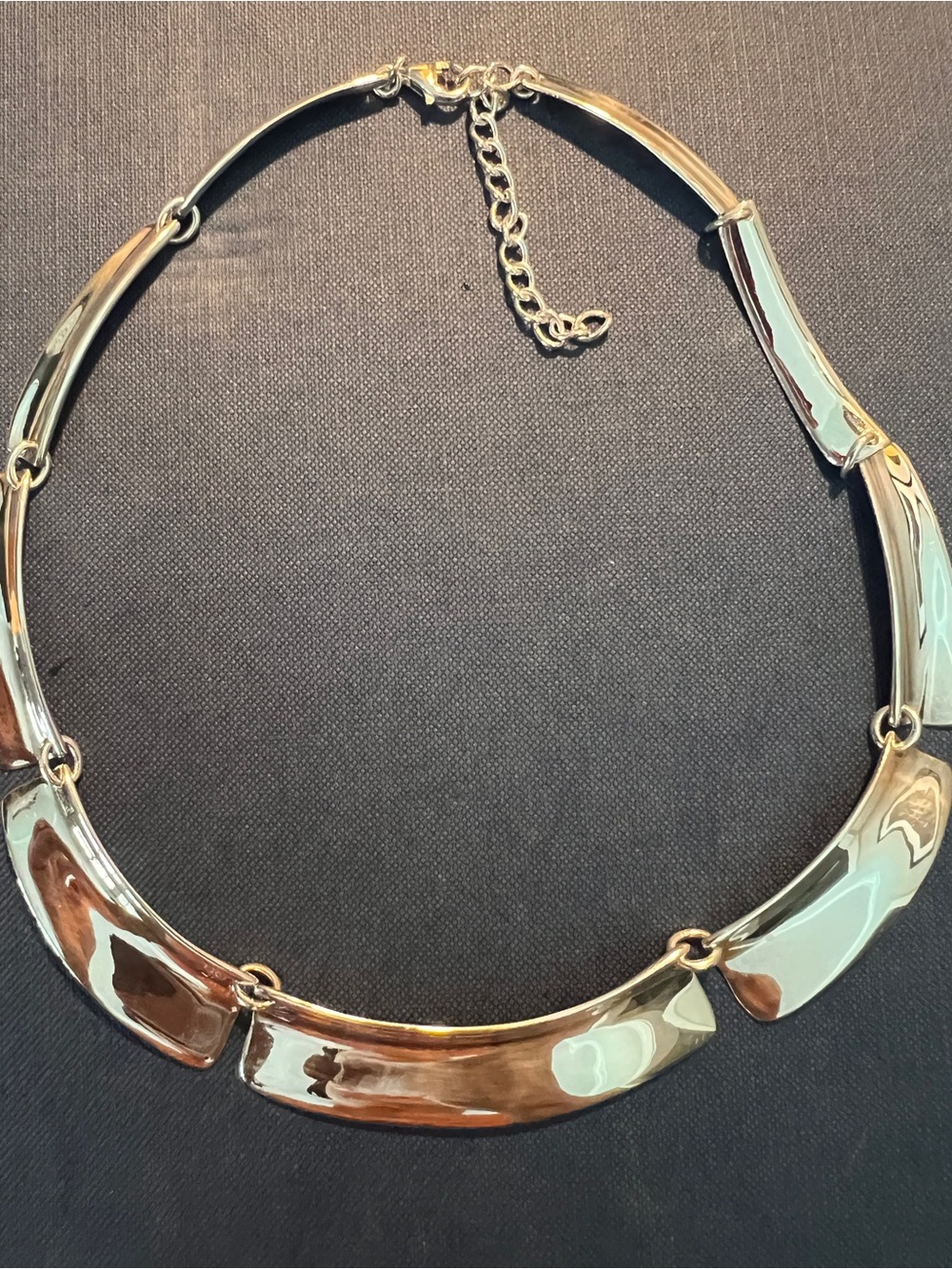 Signed RLM Studio Silver Segment Collar Necklace